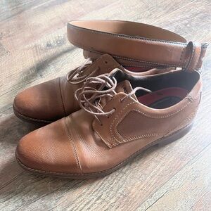 Rockport Blucher Cap-Toe brown Oxfords‎ size 9
